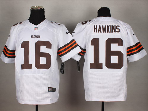 Nike Cleveland Browns #16 Andrew Hawkins White Elite Jersey