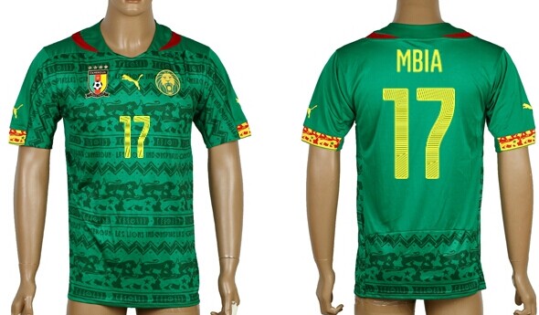 2014 World Cup Cameroon #17 Mbia Home Soccer AAA+ T-Shirt