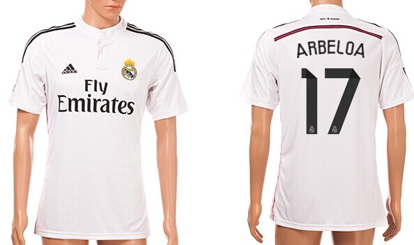 2014/15 Real Madrid #17 Arbeloa Home Soccer AAA+ T-Shirt