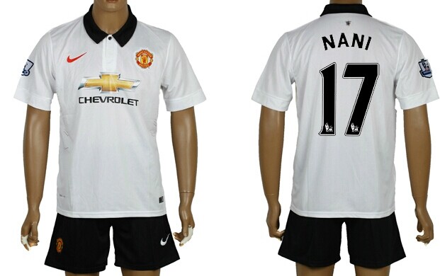 2014/15 Manchester United #17 Nani Away Soccer Shirt Kit