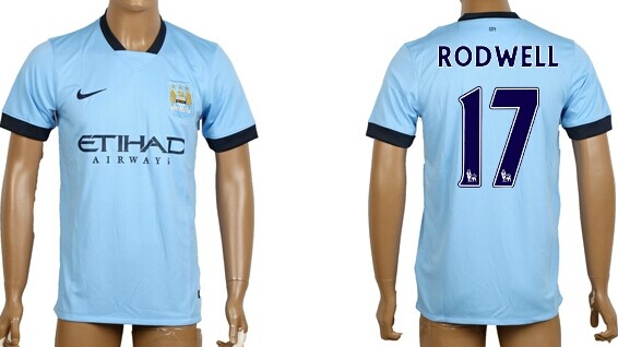 2014/15 Manchester City #17 Rodwell Home Soccer AAA+ T-Shirt