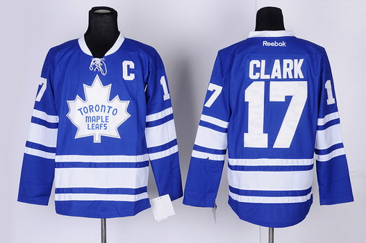 Toronto Maple Leafs #17 Wendel Clark Blue Third Jersey
