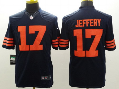 Nike Chicago Bears #17 Alshon Jeffery Blue With Orange Limited Jersey
