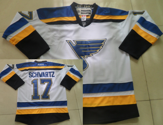 St. Louis Blues #17 Jaden Schwartz 2014 White Jersey