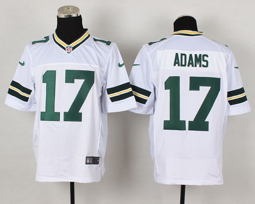 Nike Green Bay Packers #17 Davante Adams White Elite Jersey
