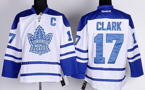 Toronto Maple Leafs #17 Wendel Clark White Third Jersey