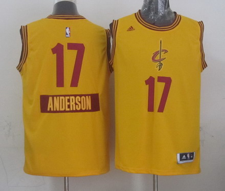 Cleveland Cavaliers #17 Anderson Varejao Revolution 30 Swingman 2014 Christmas Day Yellow Jersey