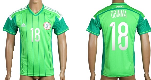 2014 World Cup Nigeria #18 Obinna Home Soccer AAA+ T-Shirt