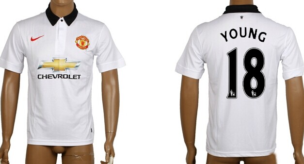 2014/15 Manchester United #18 Young Away Soccer AAA+ T-Shirt