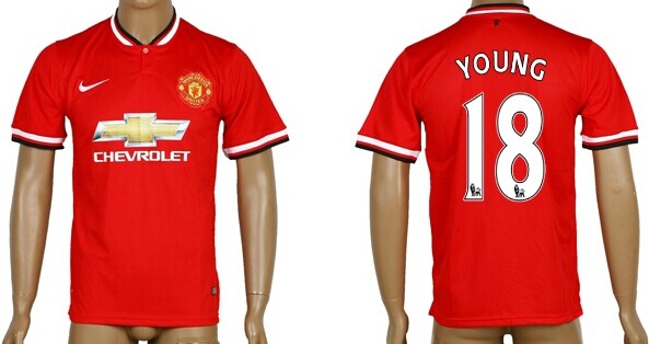 2014/15 Manchester United #18 Young Home Soccer AAA+ T-Shirt