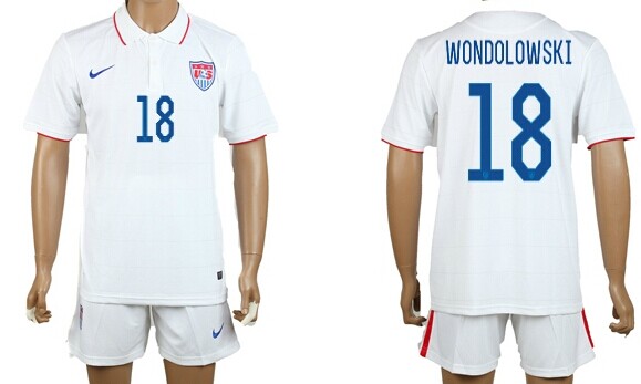2014 World Cup USA #18 Wondolowski Home Soccer Shirt Kit