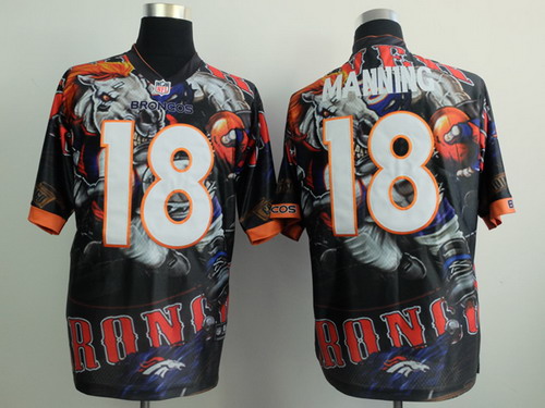 Nike Denver Broncos #18 Peyton Manning 2014 Fanatic Fashion Elite Jersey