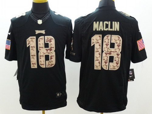 Nike Philadelphia Eagles #18 Jeremy Maclin Salute to Service Black Limited Jersey
