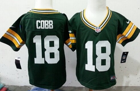 Nike Green Bay Packers #18 Randall Cobb Green Toddlers Jersey