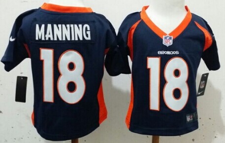 Nike Denver Broncos #18 Peyton Manning Blue Toddlers Jersey