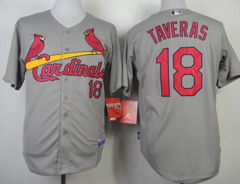 St. Louis Cardinals #18 Oscar Taveras Gray Jersey