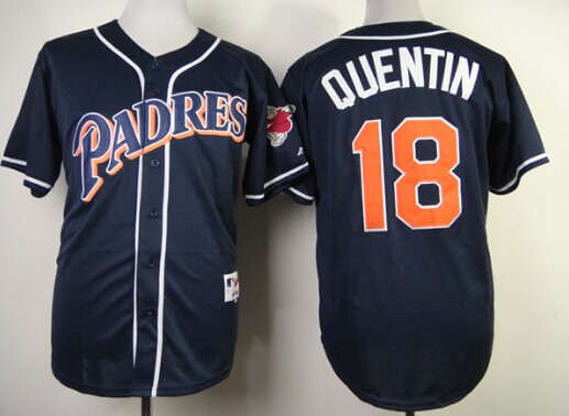 San Diego Padres #18 Carlos Quentin 1998 Navy Blue Jersey
