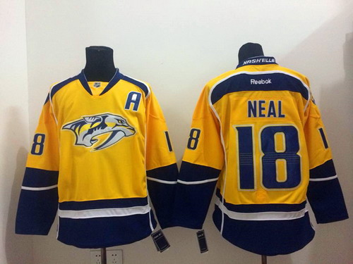 Nashville Predators #18 James Neal Yellow Jersey