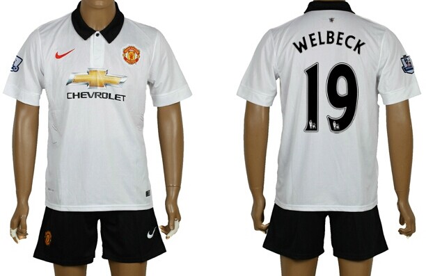 2014/15 Manchester United #19 Welbeck Away Soccer Shirt Kit