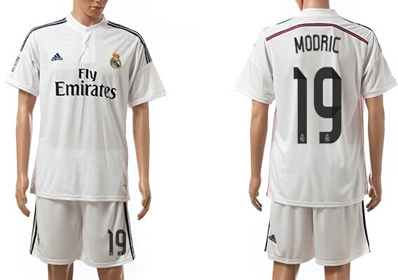 2014/15 Real Madrid #19 Modric Home Soccer Shirt Kit