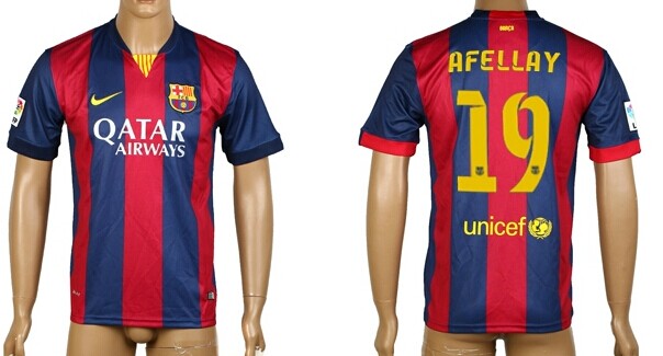 2014/15 FC Bacelona #19 Afellay Home Soccer AAA+ T-Shirt