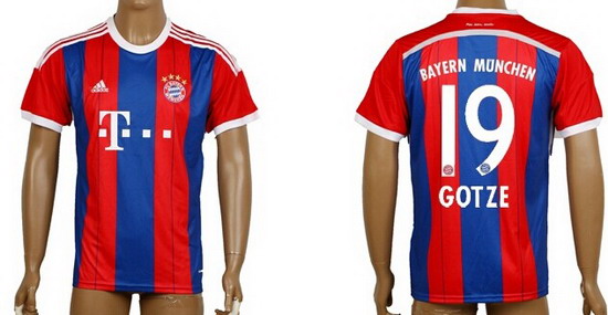 2014/15 Bayern Munchen #19 Gotze Home Soccer AAA+ T-Shirt