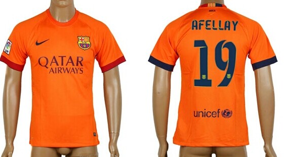 2014/15 FC Bacelona #19 Afellay Away Soccer AAA+ T-Shirt