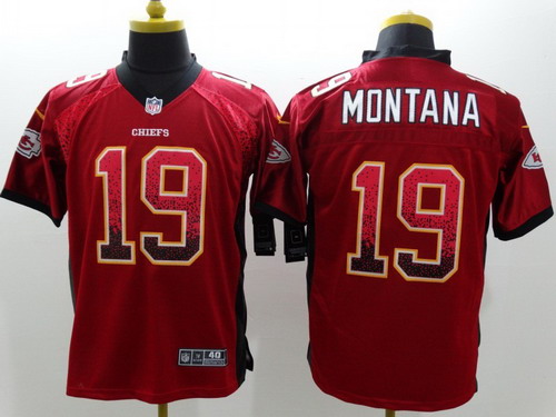 Nike Kansas City Chiefs #19 Joe Montana 2013 Drift Fashion Red Elite Jersey