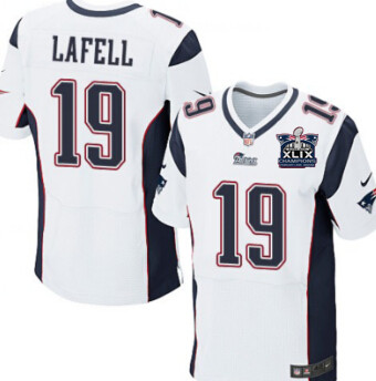 Nike New England Patriots #19 Brandon LaFell 2015 Super Bowl XLIX Championship White Elite Jersey