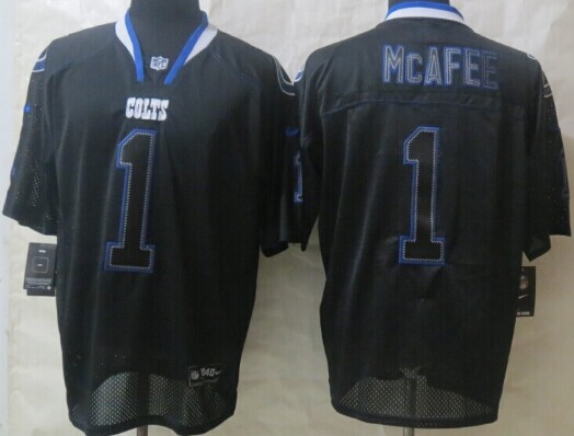 Nike Indianapolis Colts #1 Pat McAfee Lights Out Black Elite Jersey