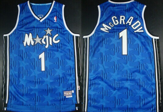 Orlando Magic #1 Tracy McGrady Blue All-Star Swingman Throwback Jersey