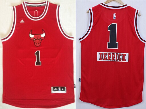 Chicago Bulls #1 Derrick Rose Revolution 30 Swingman 2014 Christmas Day Red Jersey