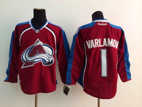 Colorado Avalanche #1 Semyon Varlamov Red Jersey