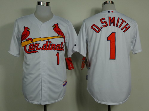 St. Louis Cardinals #1 Ozzie Smith White Cool Base Jersey