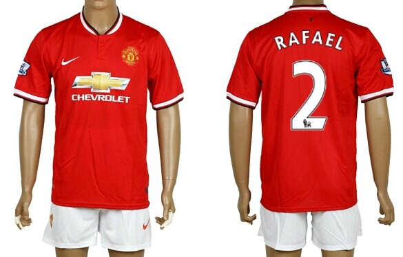 2014/15 Manchester United #2 Rafael Home Soccer Shirt Kit