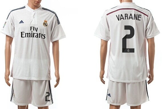 2014/15 Real Madrid #2 Varane Home Soccer Shirt Kit