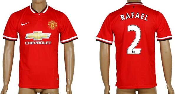 2014/15 Manchester United #2 Rafael Home Soccer AAA+ T-Shirt