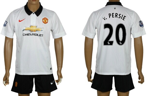 2014/15 Manchester United #20 v.Persie Away Soccer Shirt Kit