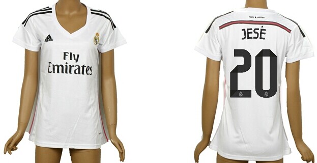 2014/15 Real Madrid #20 Jese Home Soccer AAA+ T-Shirt_Womens