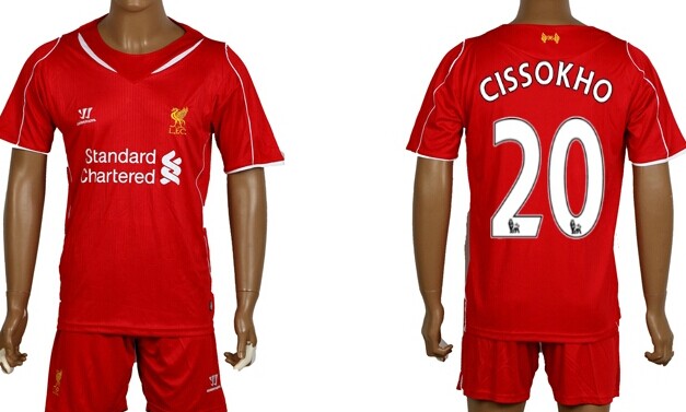 2014/15 Liverpool FC #20 Cissokho Home Soccer Shirt Kit