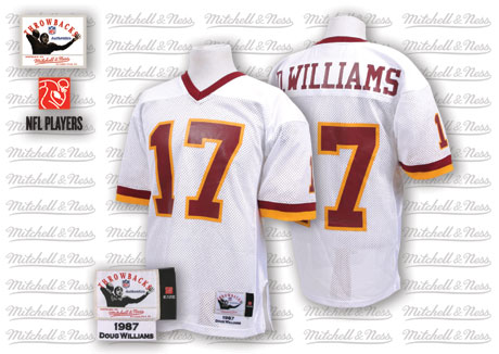 Washington Redskins #17 Doug Williams White Throwback Jersey