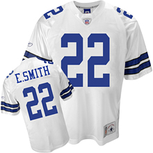 Dallas Cowboys #22 Emmitt Smith White Throwback Jersey