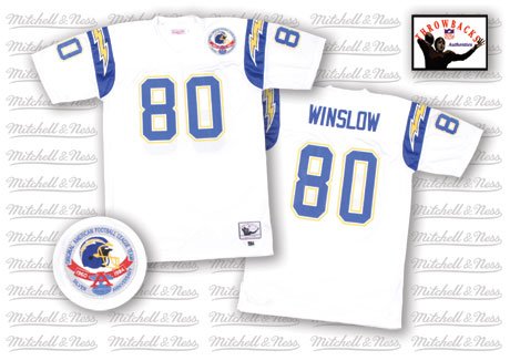 San Diego Chargers #80 Kellen Winslow White Throwback Jersey