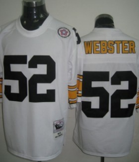 Pittsburgh Steelers #52 Webster White Throwback Jersey