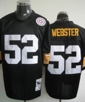 Pittsburgh Steelers #52 Webster Black Throwback Jersey