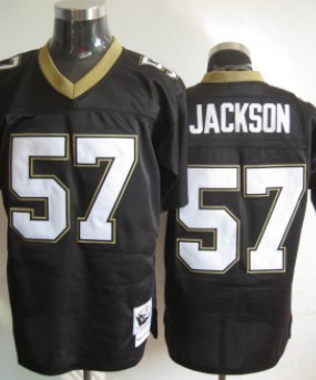 New Orleans Saints #57 Jackson Black Throwback Jersey