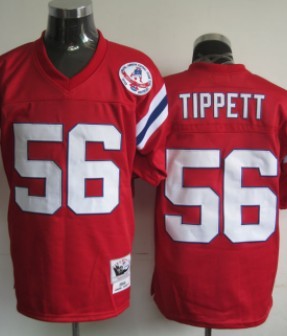New England Patriots #56 Andre Tippett Red Throwback Jersey