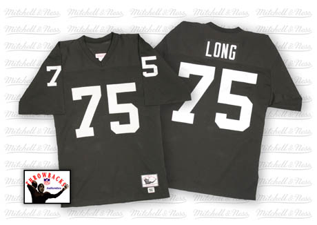 Oakland Raiders #75 Howie Long Black Throwback Jersey