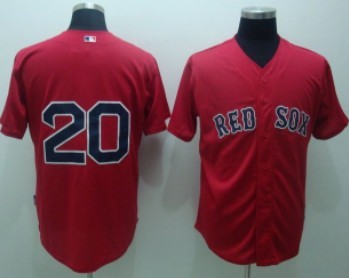 Boston Red Sox #20 YOUKILIS Red Jersey