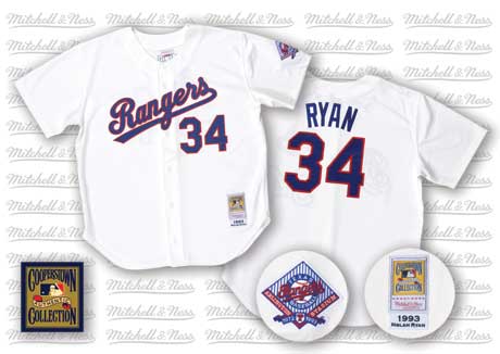 Texas Rangers #34 Nolan Ryan White Throwback Jersey